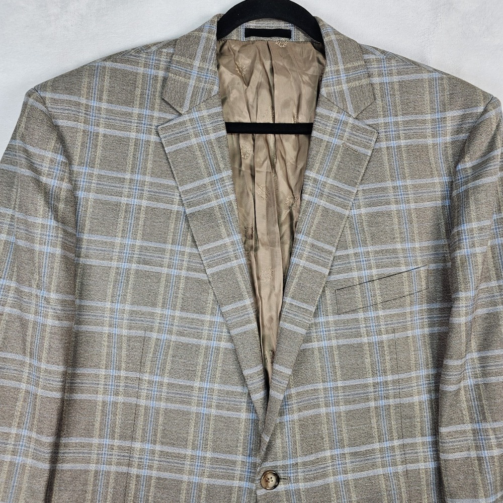 Ralph Lauren Black Label Sport Coat Mens 46R Windowpane Blazer Jacket Plaid
